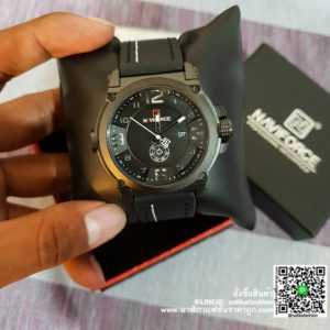 นาฬิกาแฟชั่น แบรน Naviforce NF9099 สายหนัง สีดำ ราคาถูก ของแท้ 100% ส่งฟรี มีบริการเก็บเงินปลายทาง