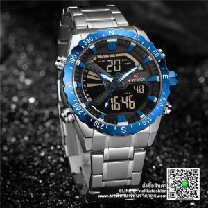 นาฬิกา Naviforce NF9136 ผู้ชาย สายสแตนเลส เงิน-น้ำเงิน ราคาพิเศษ ของแท้ 100% ส่งฟรี มีบริการเก็บเงินปลายทาง