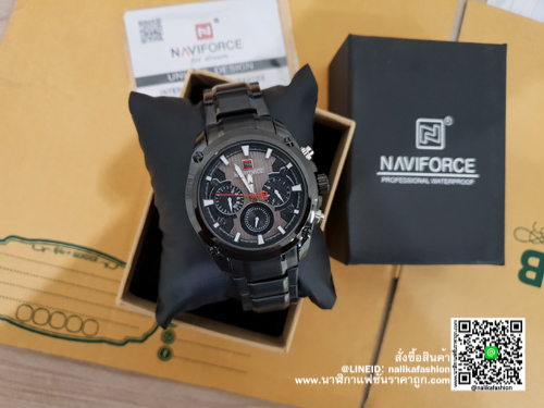 รีวิว นาฬิกา Naviforce NF9113 แท้ ผู้ชาย สายเหล็ก สีดำ-เทา