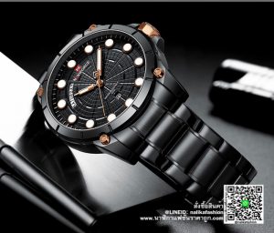 นาฬิกา Naviforce NF9152 สีดำ-พิ้งโกล สายสแตนเลส รุ่นใหม่ล่าสุด ของแท้ ส่งฟรี มีบริการเก็บเงินปลายทาง