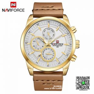 นาฬิกา Naviforce NF9148 สายหนังแนว เรียบๆ แต่ดูดี สีทอง ของแท้ 100% ส่งฟรี มีปริการเก็บเงินปลายทาง