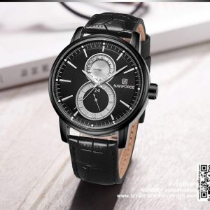 นาฬิกา Naviforce NF3005 สายหนังผู้ชายรุ่นพิเศษ สีดำ ดูดีของแท้ 100% ส่งฟรี มีปริการเก็บเงินปลายทาง