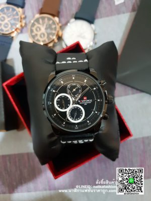 นาฬิกา Naviforce NF9148 สายหนังผู้ชาย สีดำ รีวิว ของแท้ 100%