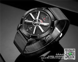 นาฬิกา Naviforce NF9155 สายสแตนเลส ผู้ชาย สีดำ ของแท้ 100% ส่งฟรี มีปริการเก็บเงินปลายทาง