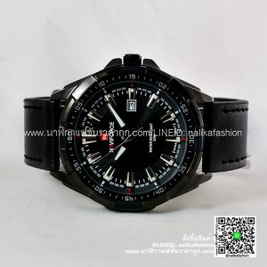 นาฬิกา Naviforce NF9056 สายหนัง แนวดูดี สีดำ