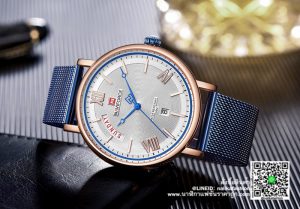 นาฬิกา Naviforce NF3006 สายสแตนเลสผู้ชาย รุ่นพิเศษ สีน้ำเงิน-พิ้งโกลสุดเท่ ของแท้ 100%