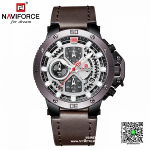 นาฬิกา Naviforce NF9159 สายหนัง สุดเทห์ สีเทา ของแท้พร้อมกล่อง รับประกัน 1 ปี