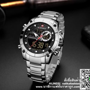 นาฬิกา Naviforce NF9163 สายสแตนเลส สีเงิน ขายดี  รุ่นใหม่ ของแท้ 100%