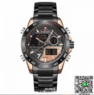 นาฬิกา Naviforce NF9171 สายสแตนเลส สีดำ-พิ้งโกล รุ่นใหม่ มีบริการเก็บเงินปลายทาง