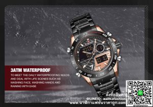 นาฬิกา Naviforce NF9171 สายสแตนเลส สีดำ-พิ้งโกล รุ่นใหม่ มีบริการเก็บเงินปลายทาง