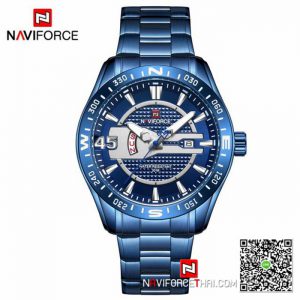 นาฬิกา Naviforce NF 9157 อย่างเท่ สีน้ำเงิน สุดเข้ม พร้อมกล่อง รับประกัน 1 ปี ส่งฟรี มีบริการเก็บเงินปลายทาง